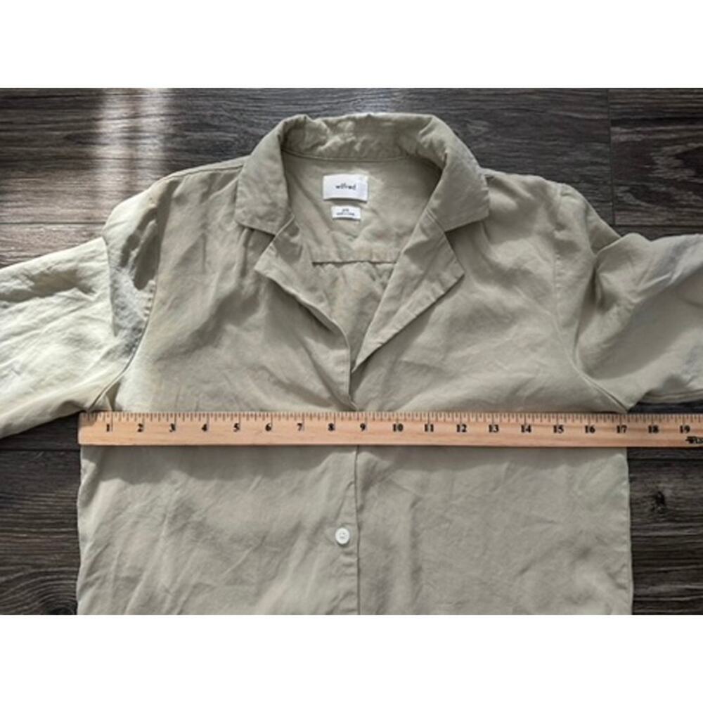 Wilfred Aritzia Gray/Green Button Shirt size 2XS - Picture 3 of 6